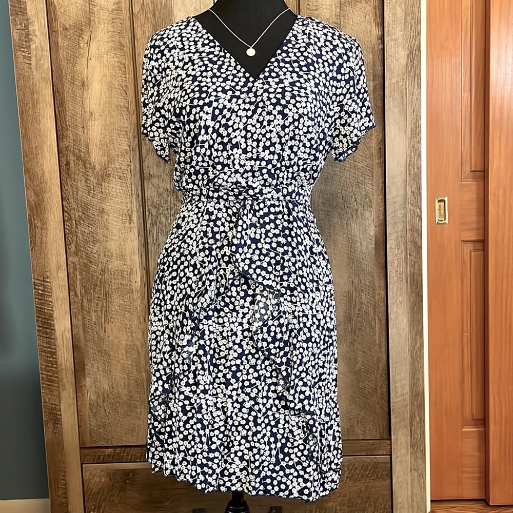 ECOWISH Womens Summer Dress V Neck Beach Dresses Floral Cocktail Mini Dress